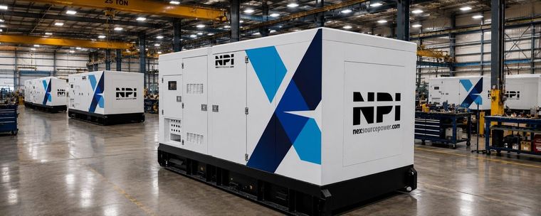 NexSource Power generator packages under construction on the Alberta manufacturing floor